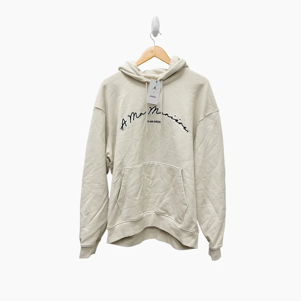 Jordan x A Ma Maniére Fleece Hoodie Sail Sand FQ8956-104 Mens L